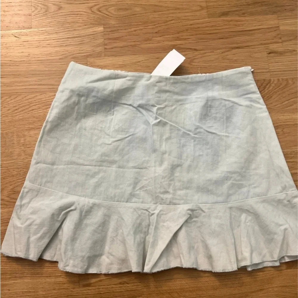 New LF nature rose lace trim pastel blue mini skirt - Picture 7 of 8